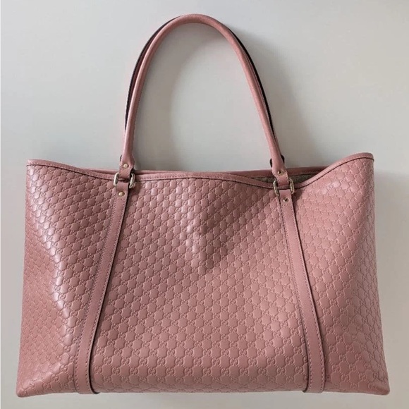 Gucci Dusty Pink Embossed Tote Bag - Picture 2 of 10